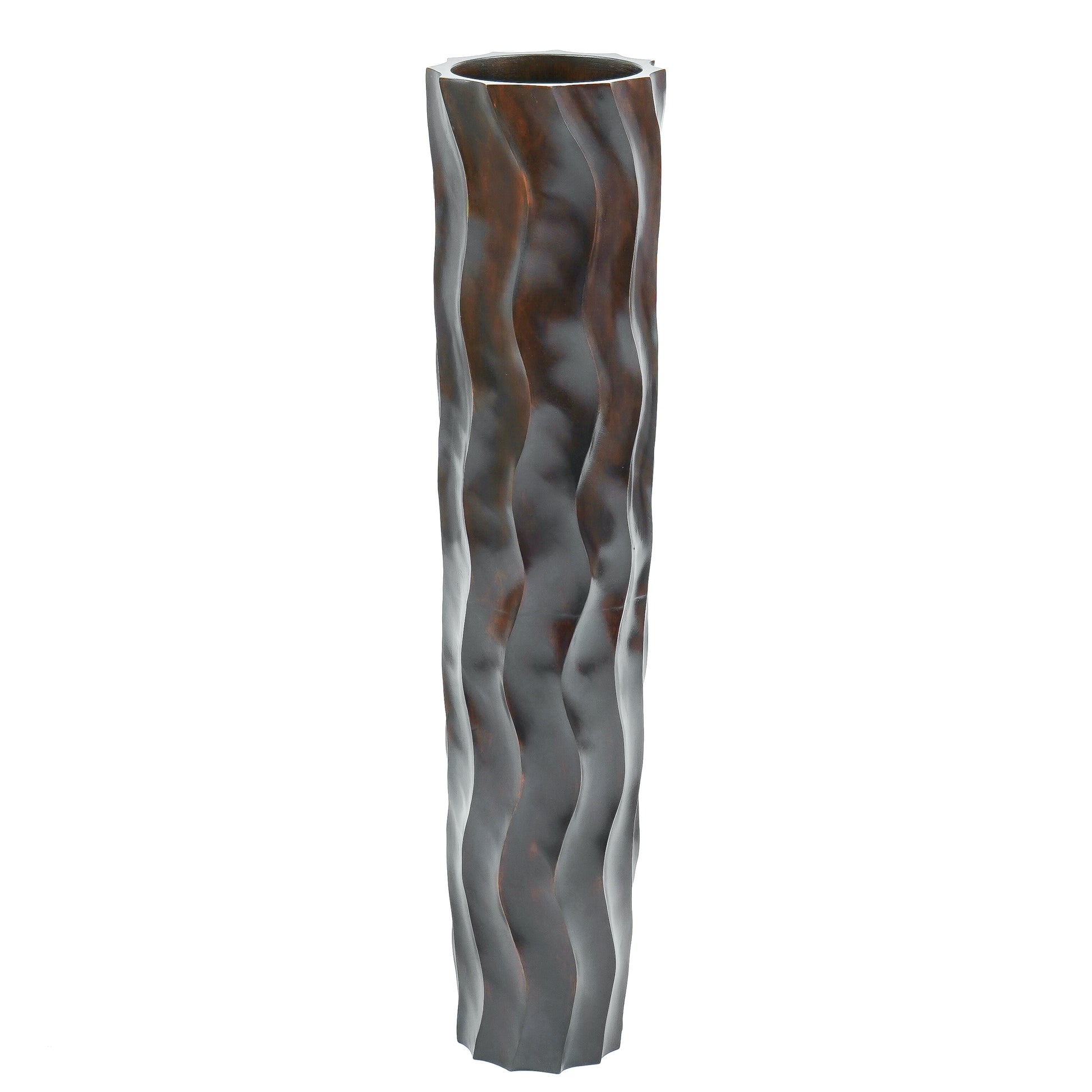 Large Mango Wood Floor Vase – Handcrafted Decorative Highlight from Thailand, 85 cm