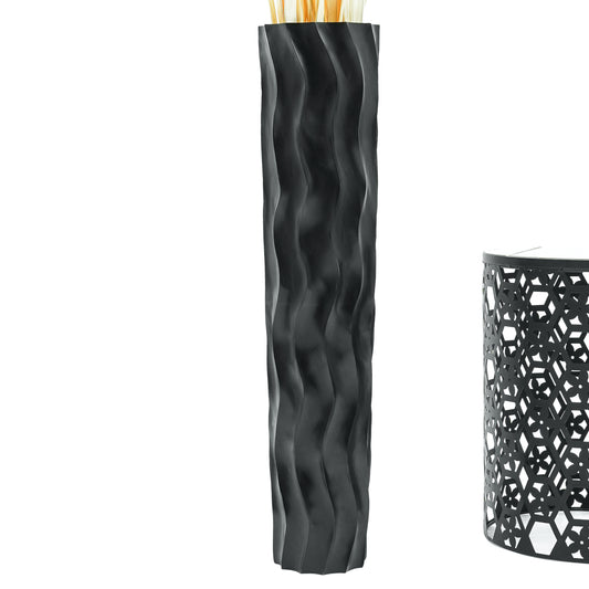 Large Mango Wood Floor Vase – Handcrafted Decorative Highlight from Thailand, 85 cm