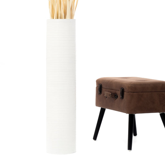 Large Mango Wood Floor Vase – Handcrafted Decorative Highlight from Thailand, 85 cm