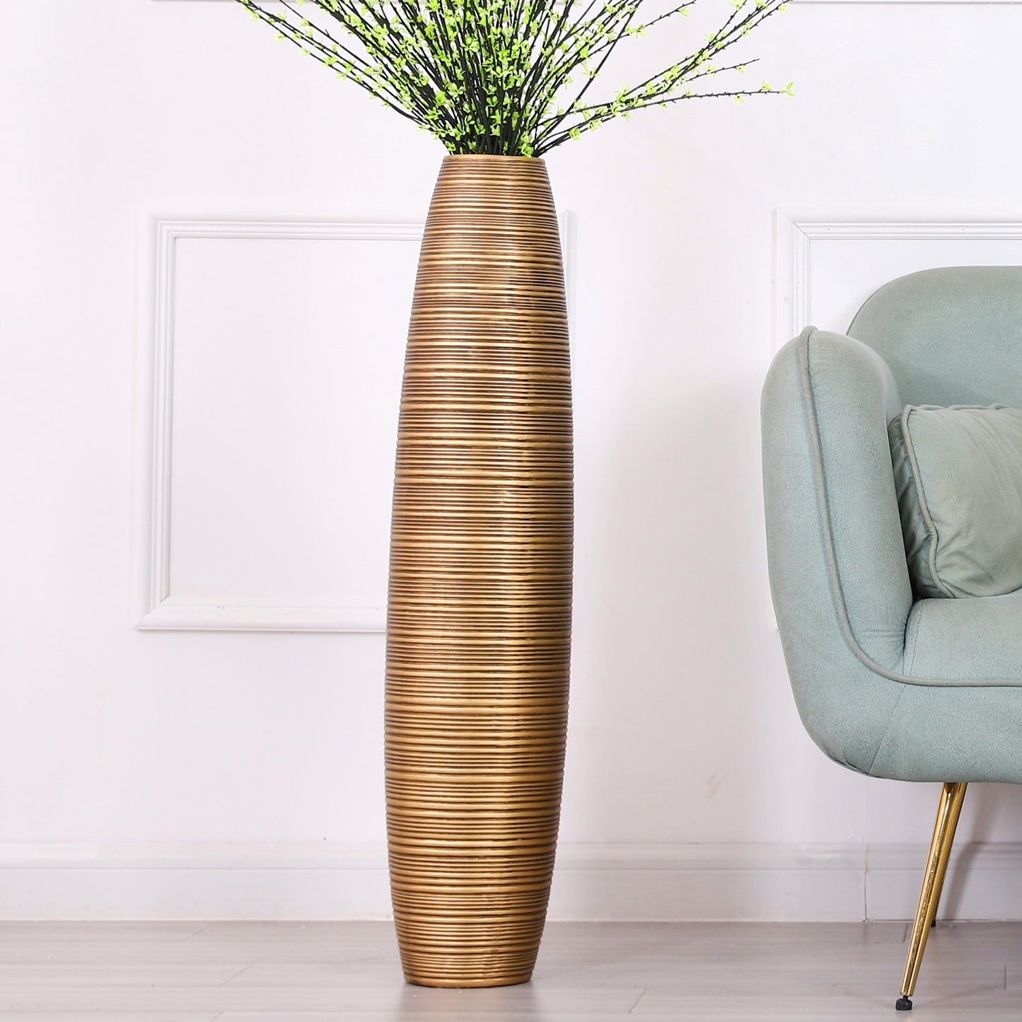 Large Resin Floor Vase – Stylish Waterproof Vase for Fresh & Dried Flowers, 85 cm