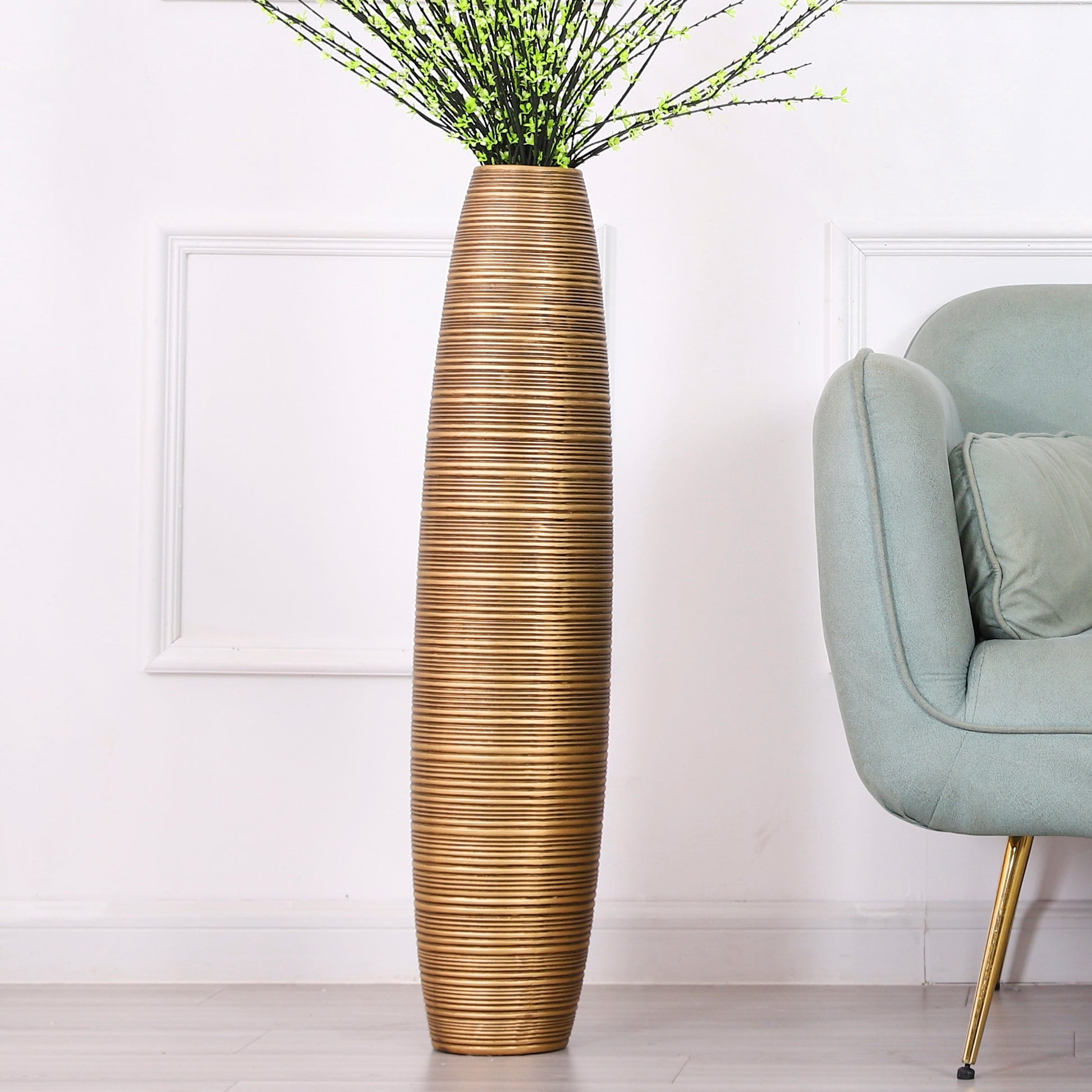 Large Resin Floor Vase – Stylish Waterproof Vase for Fresh & Dried Flowers, 85 cm