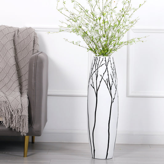 Large Resin Floor Vase – Stylish Waterproof Vase for Fresh & Dried Flowers, 65 cm