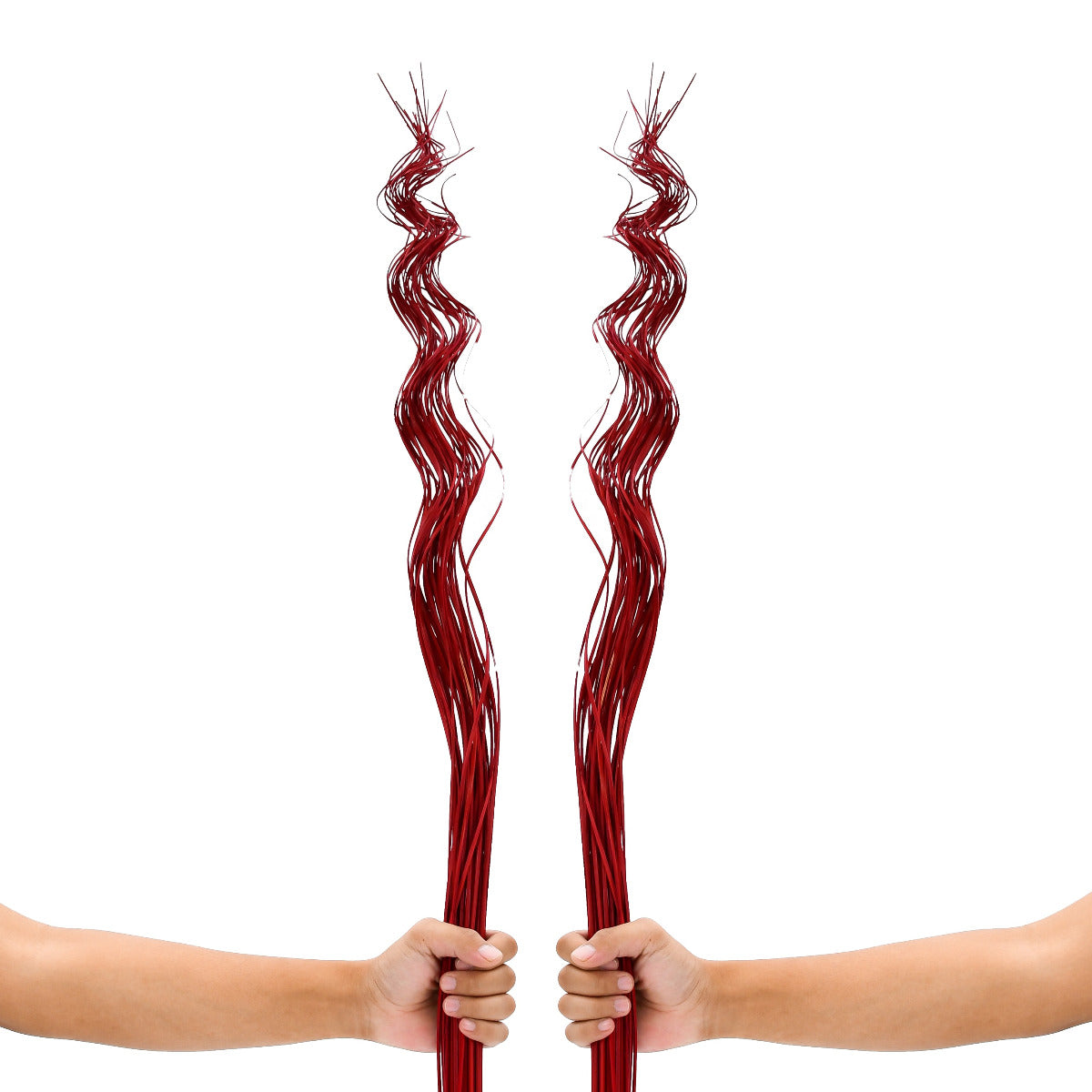 2-Pack Rattan Sticks for Floor Vases – Natural Decorative Twigs ( 8 per Bundle), red, Branches