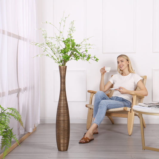 Large Resin Floor Vase – Stylish Waterproof Vase for Fresh & Dried Flowers, 85 cm