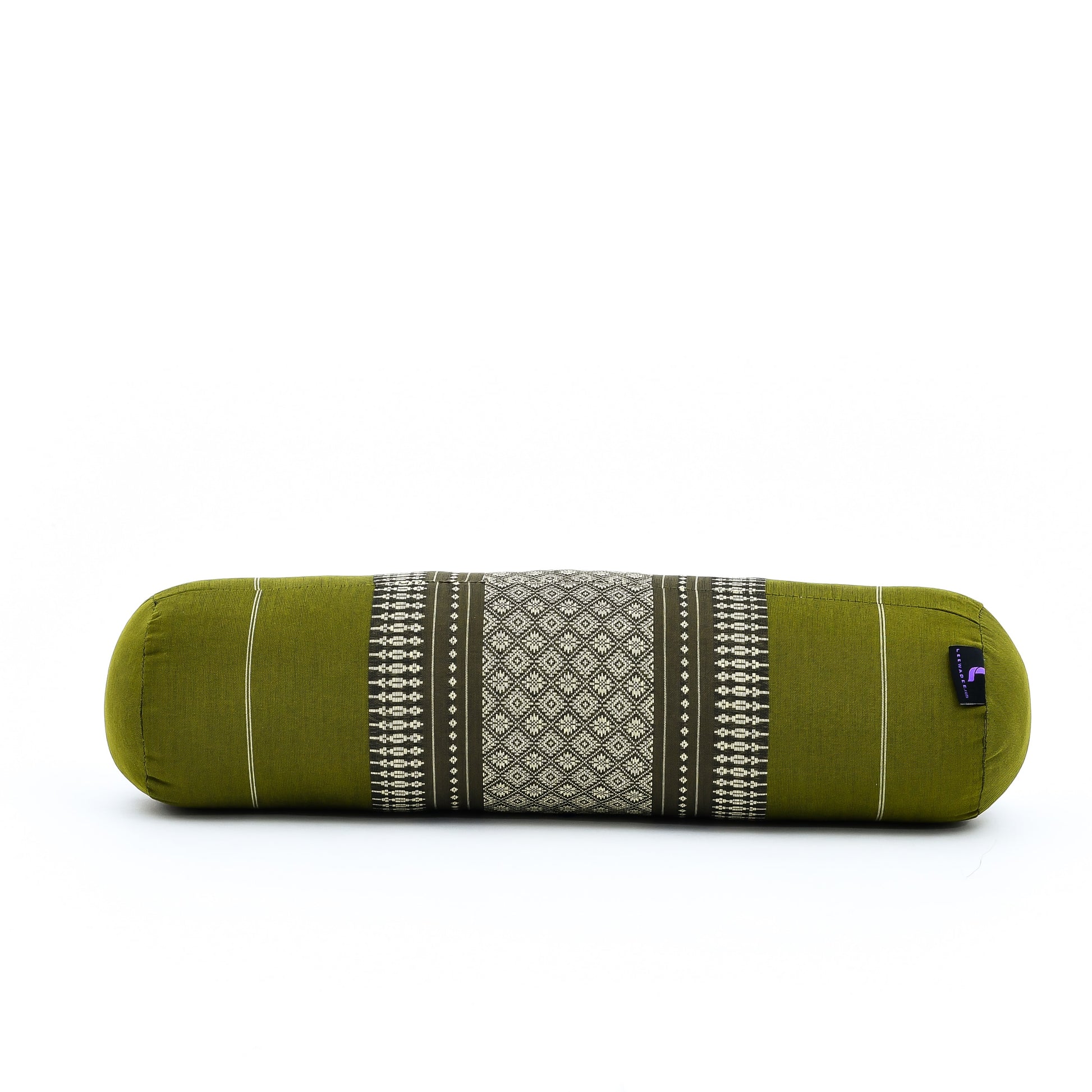 Yoga Roll Cushion – Compact Kapok Bolster & Meditation Pillow with Cotton Cover, Sf17 - Green