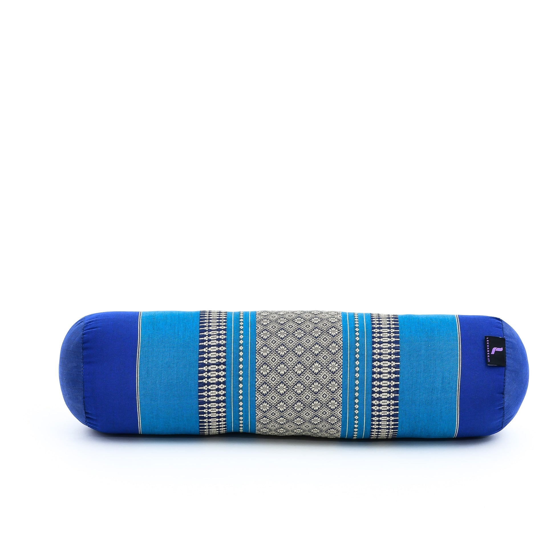 Yoga Roll Cushion – Compact Kapok Bolster & Meditation Pillow with Cotton Cover, Sf28 - Blue