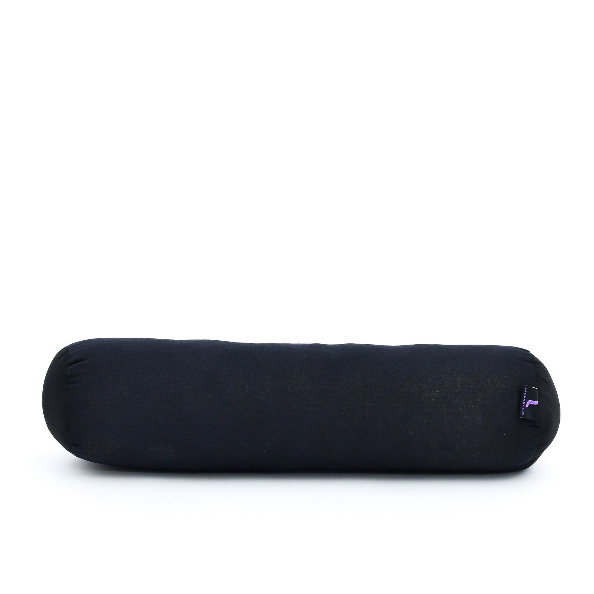 Yoga Roll Cushion – Compact Kapok Bolster & Meditation Pillow with Cotton Cover, Cl02 - Black