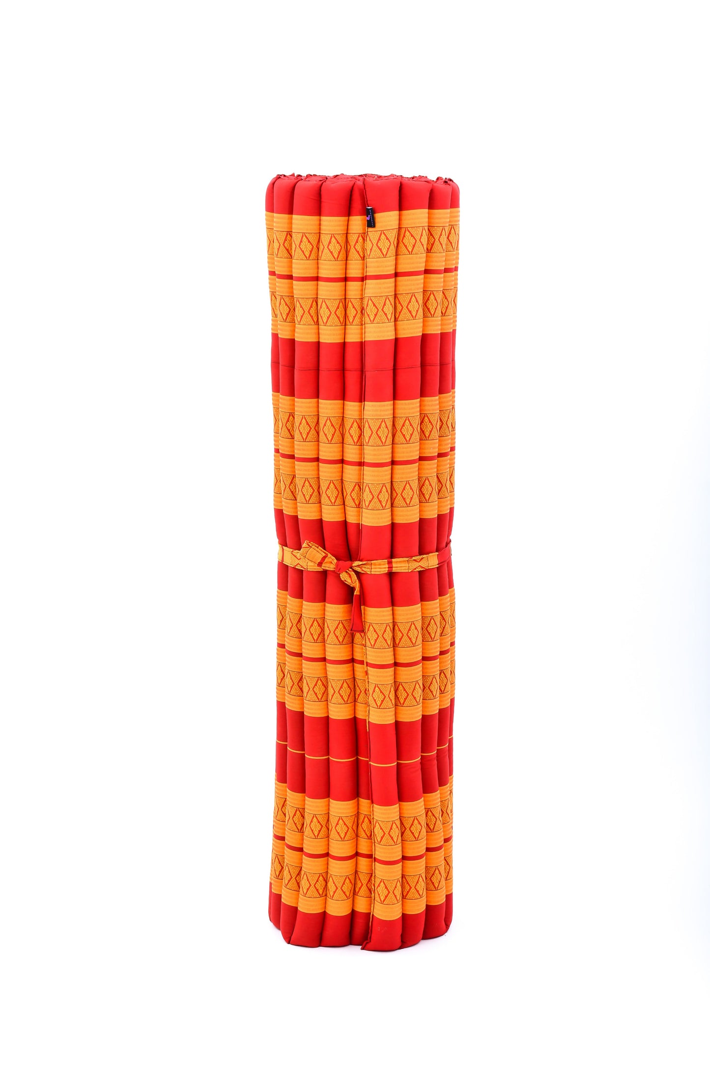 Kapok Roll-Up Mattress – Foldable Sleeping & Relax Mat with Cotton Cover for Home & Outdoor Use, Sf02 - Orange, XL: 190x145 cm