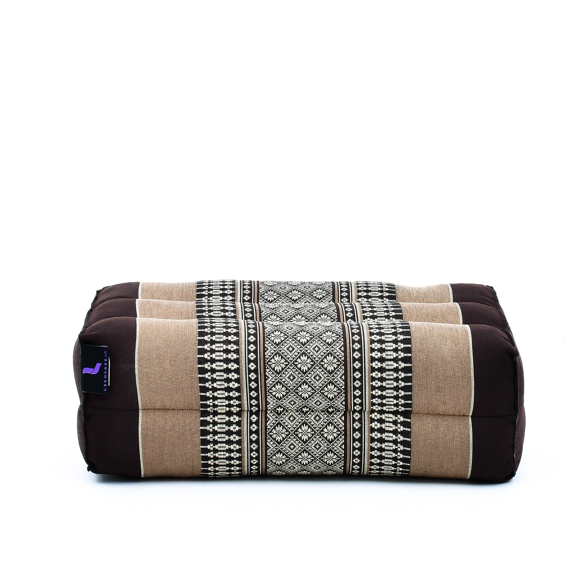Kapok Yoga Block Cushion – Firm Meditation & Yoga Cushion with Cotton Cover, Sf10 - Brown