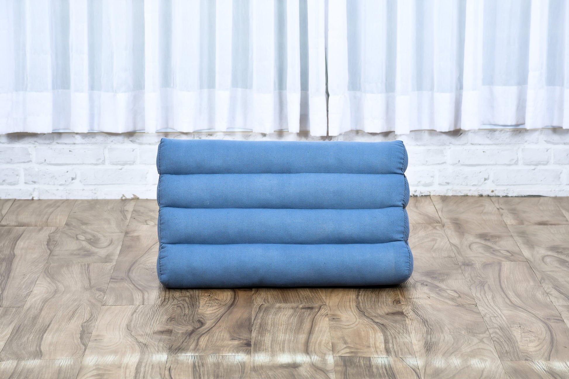 Triangular Kapok Backrest Cushion – Firm Thai Reading Pillow with Cotton Cover in Plain or Patterned Designs, Cl13 - Grey, triangle cushion