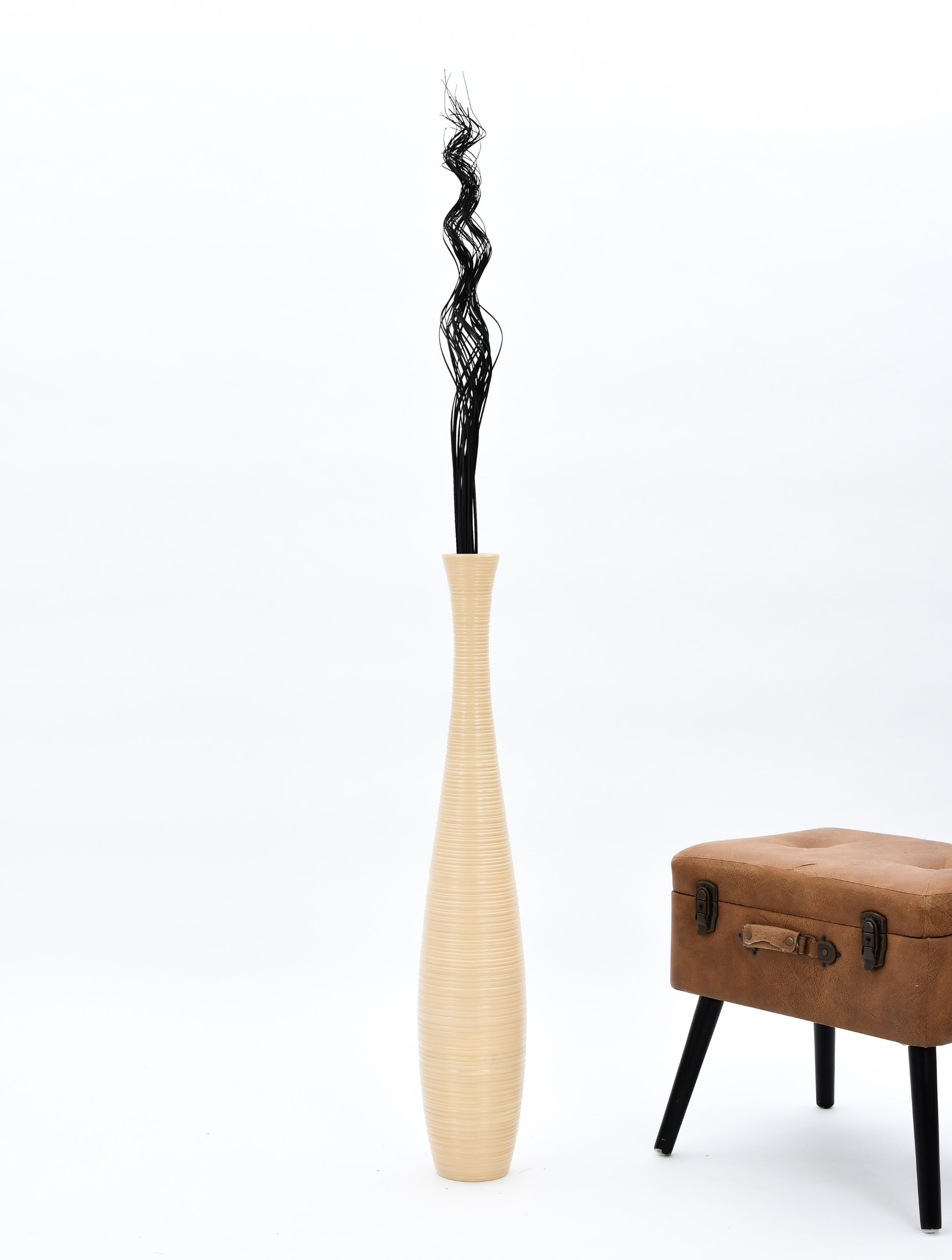 2-Pack Rattan Sticks for Floor Vases – Natural Decorative Twigs ( 8 per Bundle), black brown, Branches