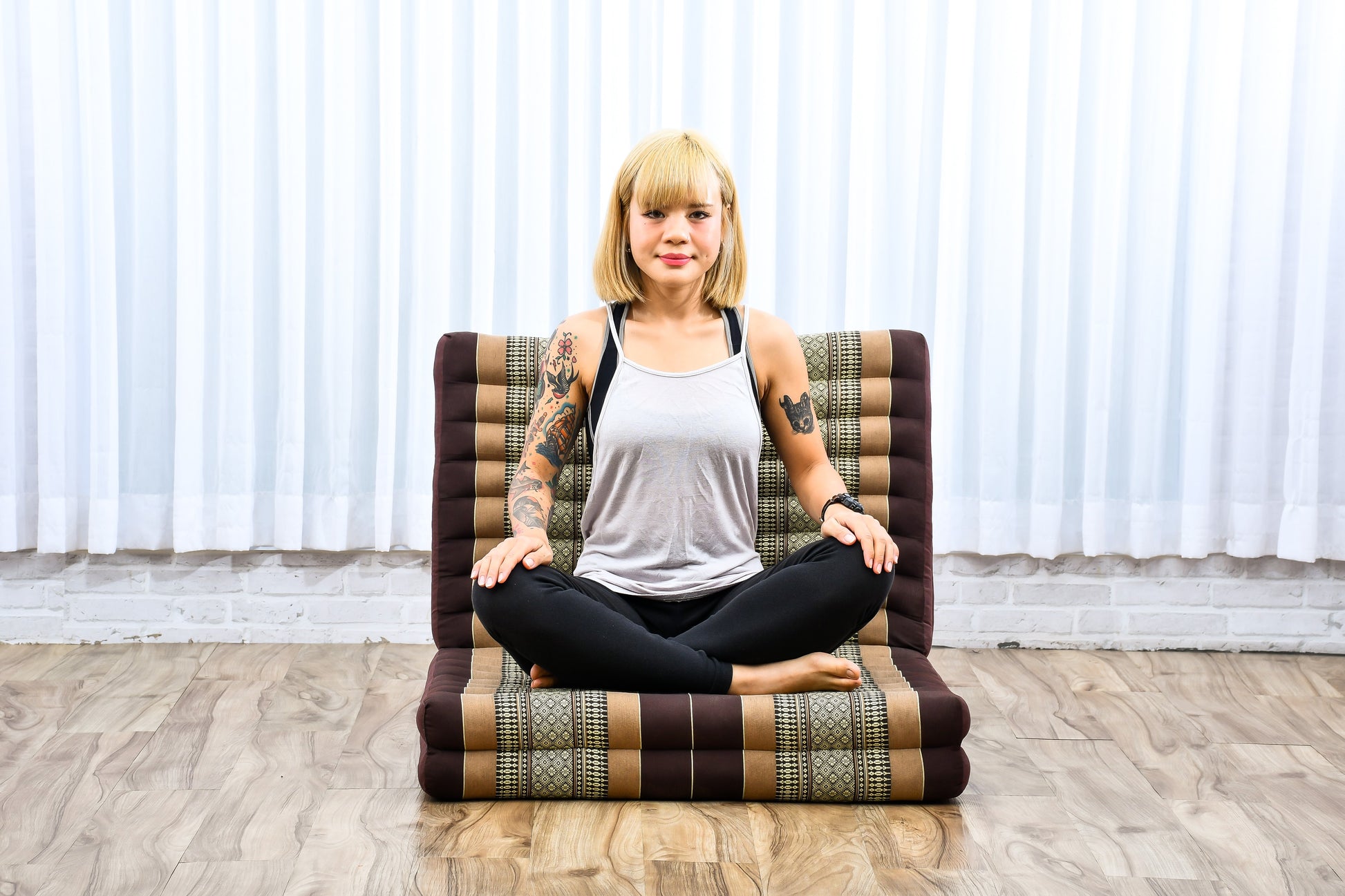 Kapok Folding Mattress – Thick Cotton Padded Guest Bed for Home, Sleeping & Mindfulness Corner, Sf10 - Brown, M: 200x70 cm