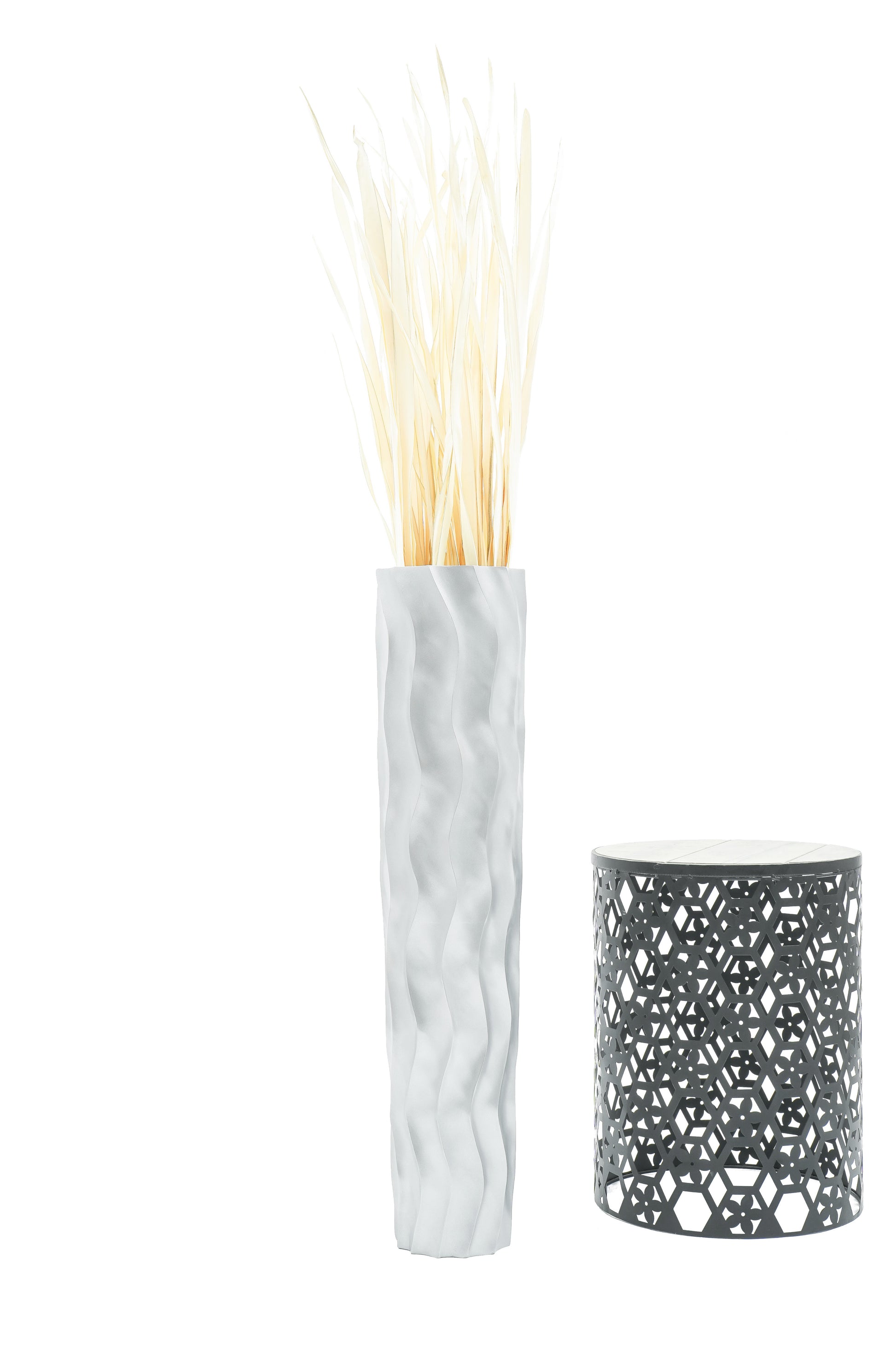 Large Mango Wood Floor Vase – Handcrafted Decorative Highlight from Thailand, 85 cm