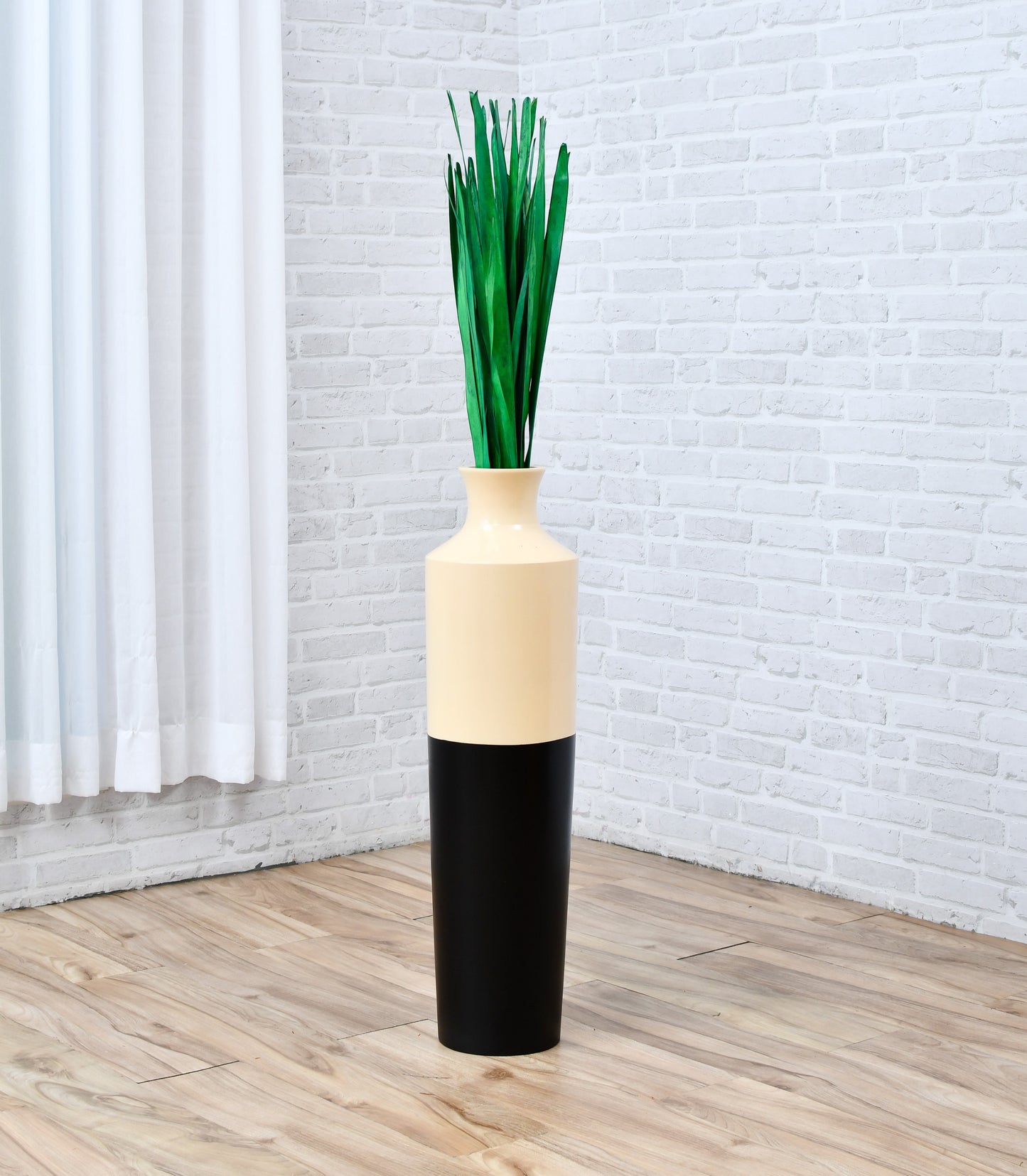 2-Pack Rattan Sticks for Floor Vases – Natural Decorative Twigs ( 8 per Bundle), light green, Palm Leaf