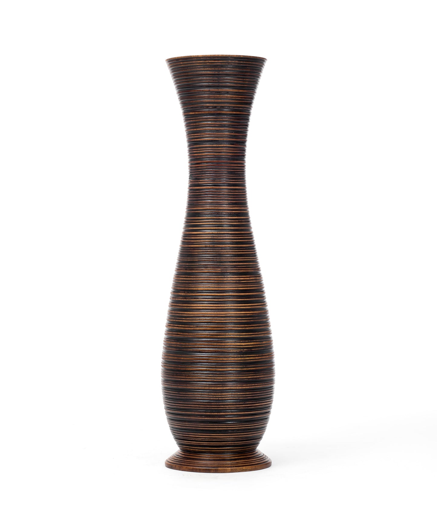 Large Mango Wood Floor Vase – Handcrafted Decorative Highlight from Thailand, 85 cm