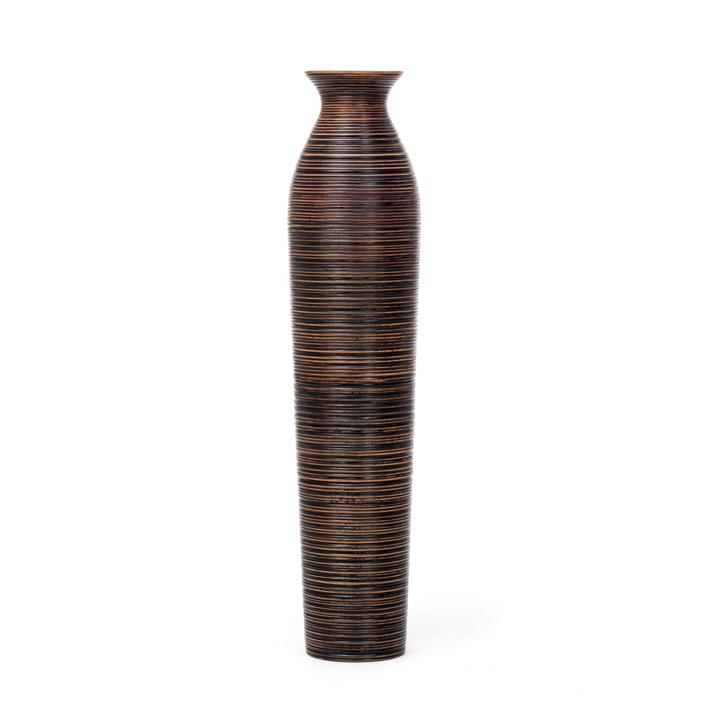 Large Mango Wood Floor Vase – Handcrafted Decorative Highlight from Thailand, 85 cm