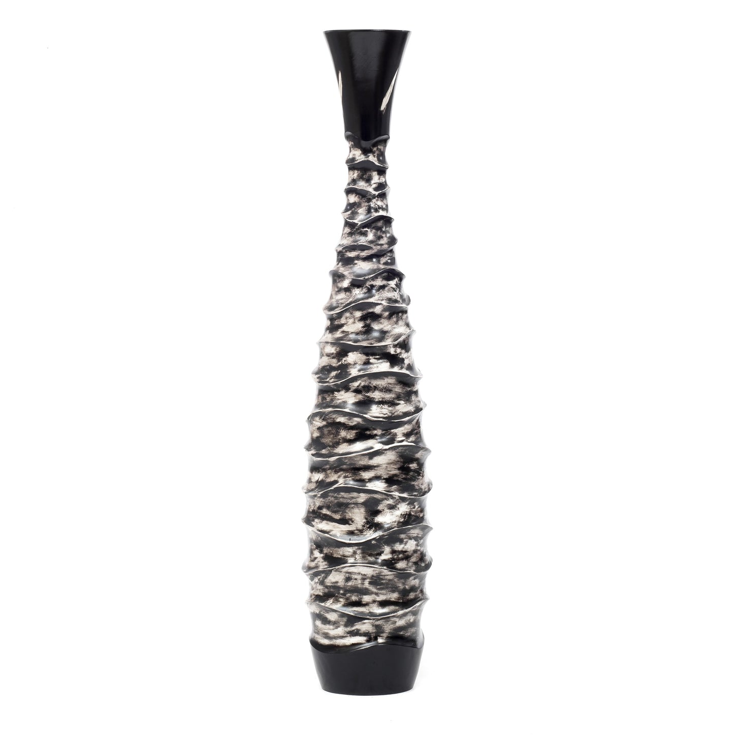Large Mango Wood Floor Vase – Handcrafted Decorative Highlight from Thailand, 105 cm