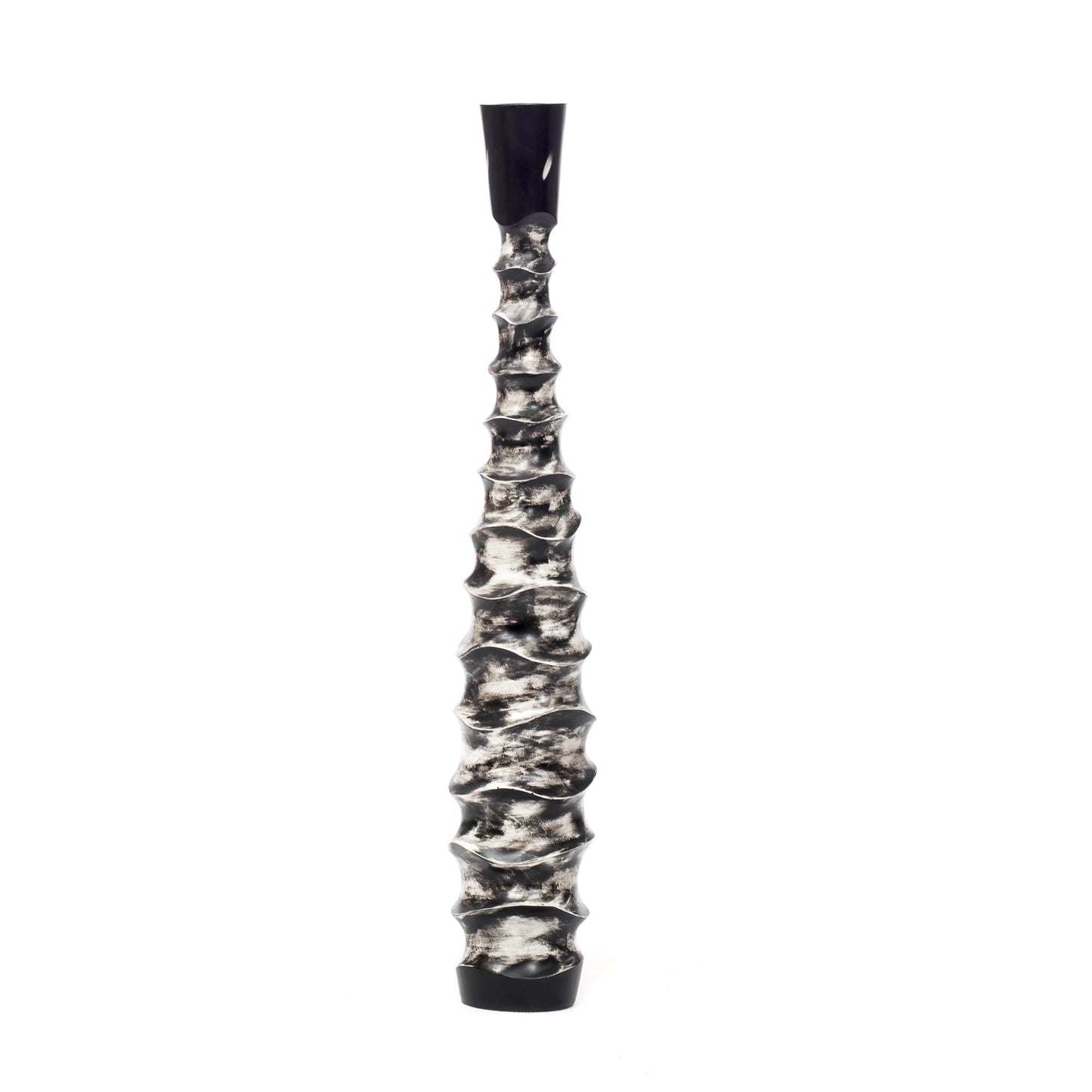 Grande vase de sol en bois de manguier – Pièce décorative artisanale de Thaïlande