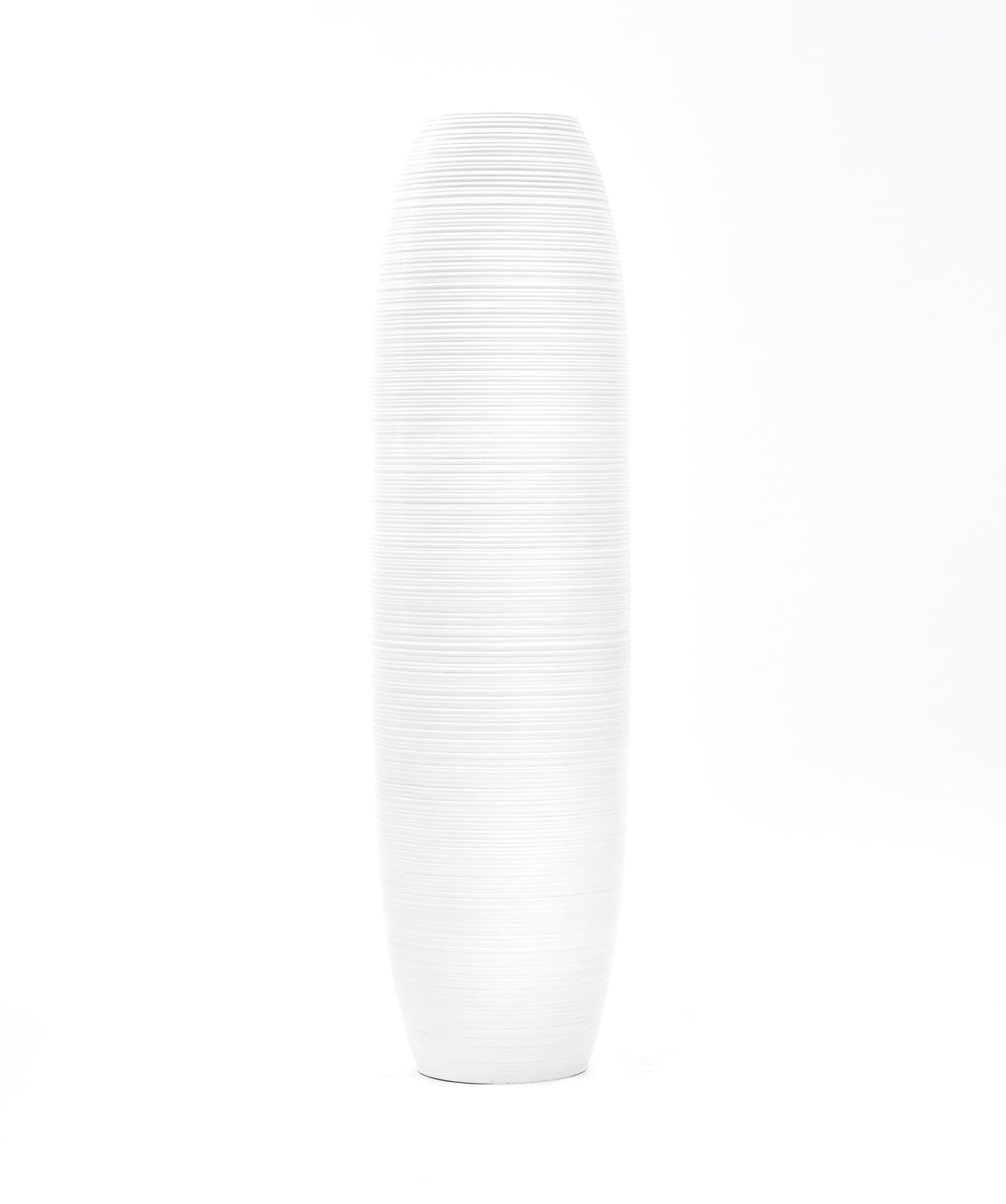 Grande vase de sol en bois de manguier – Pièce décorative artisanale de Thaïlande