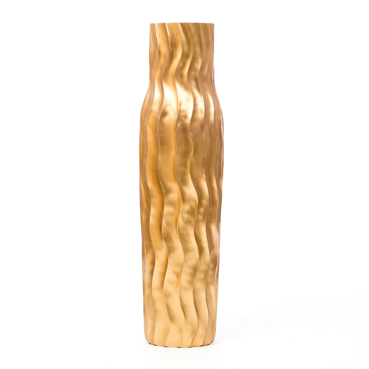 Grande vase de sol en bois de manguier – Pièce décorative artisanale de Thaïlande