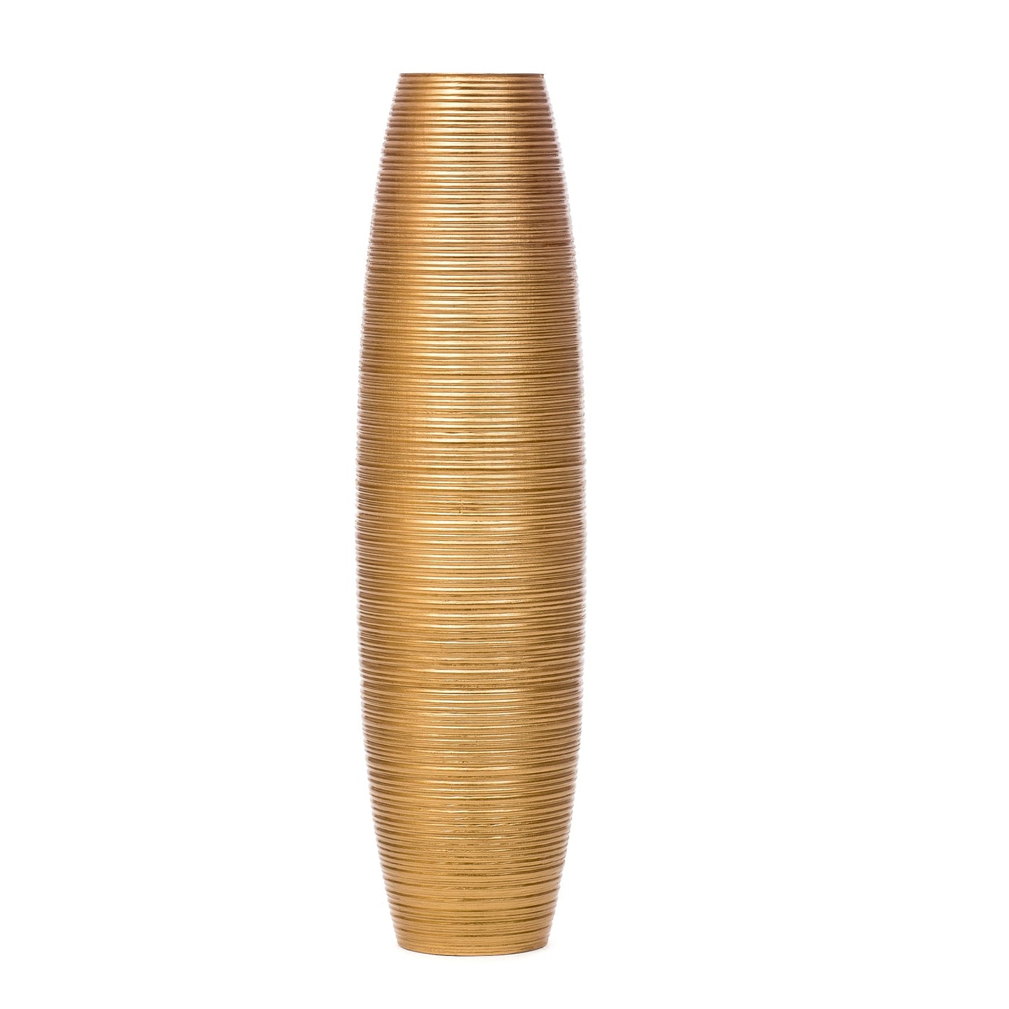Grande vase de sol en bois de manguier – Pièce décorative artisanale de Thaïlande