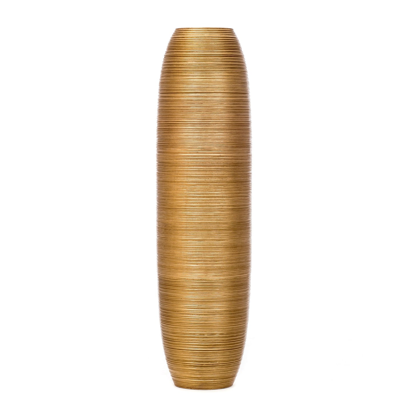 Grande vase de sol en bois de manguier – Pièce décorative artisanale de Thaïlande