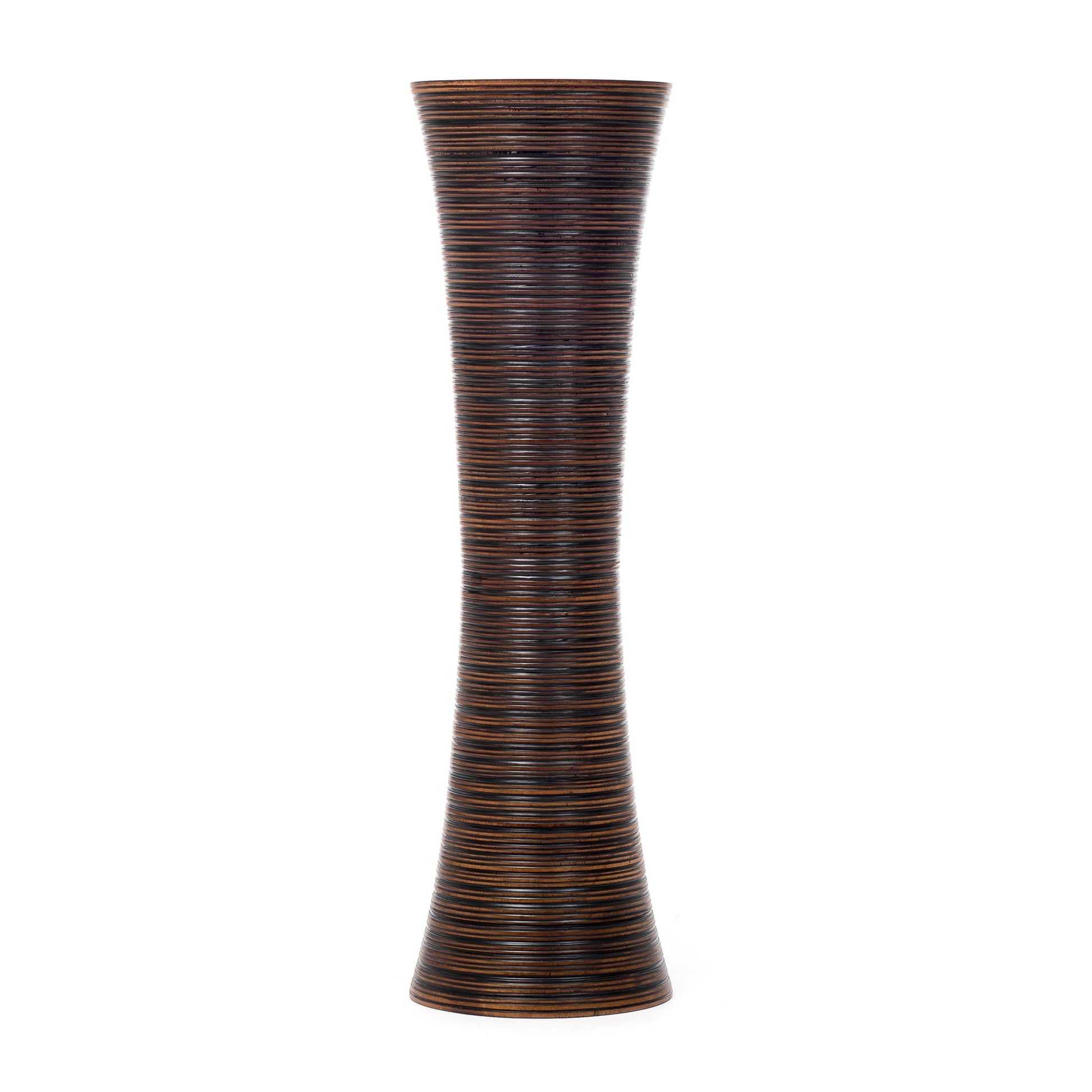 Large Mango Wood Floor Vase – Handcrafted Decorative Highlight from Thailand, 85 cm