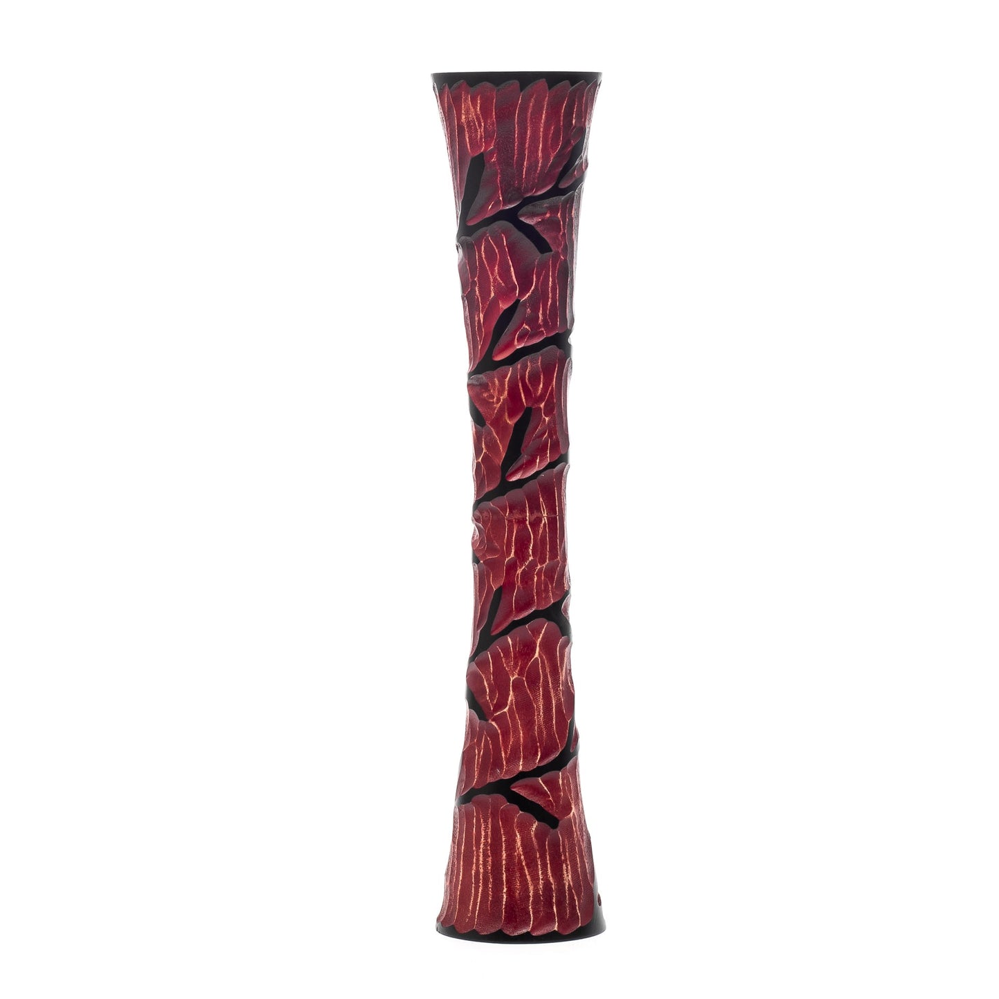 Grande vase de sol en bois de manguier – Pièce décorative artisanale de Thaïlande