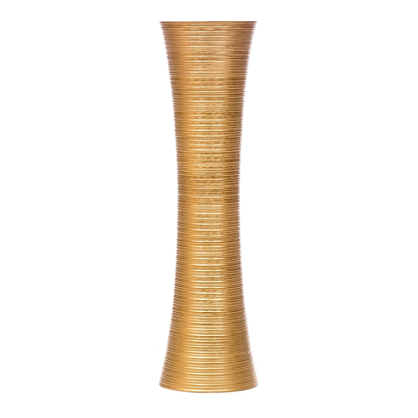 Grande vase de sol en bois de manguier – Pièce décorative artisanale de Thaïlande