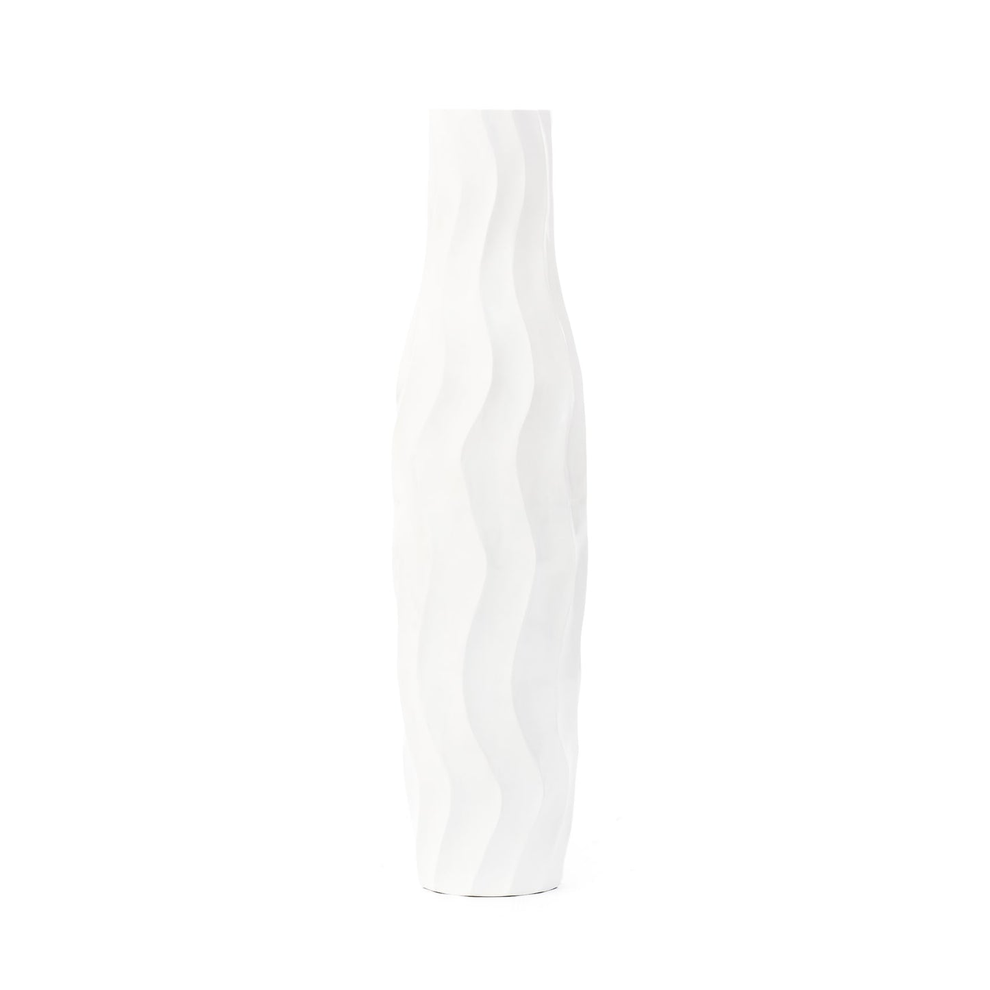 Grande vase de sol en bois de manguier – Pièce décorative artisanale de Thaïlande