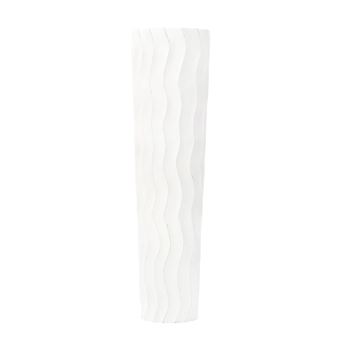 Grande vase de sol en bois de manguier – Pièce décorative artisanale de Thaïlande