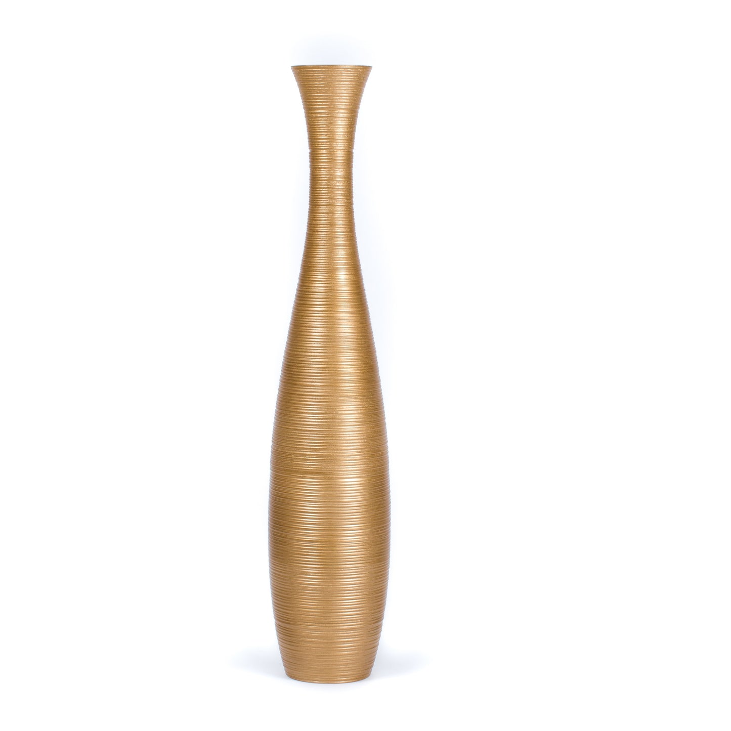 Large Mango Wood Floor Vase – Handcrafted Decorative Highlight from Thailand, 105 cm
