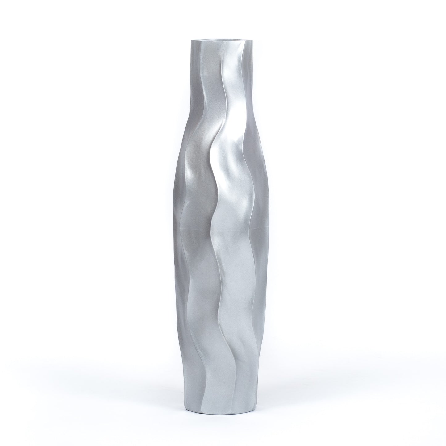 Grande vase de sol en bois de manguier – Pièce décorative artisanale de Thaïlande