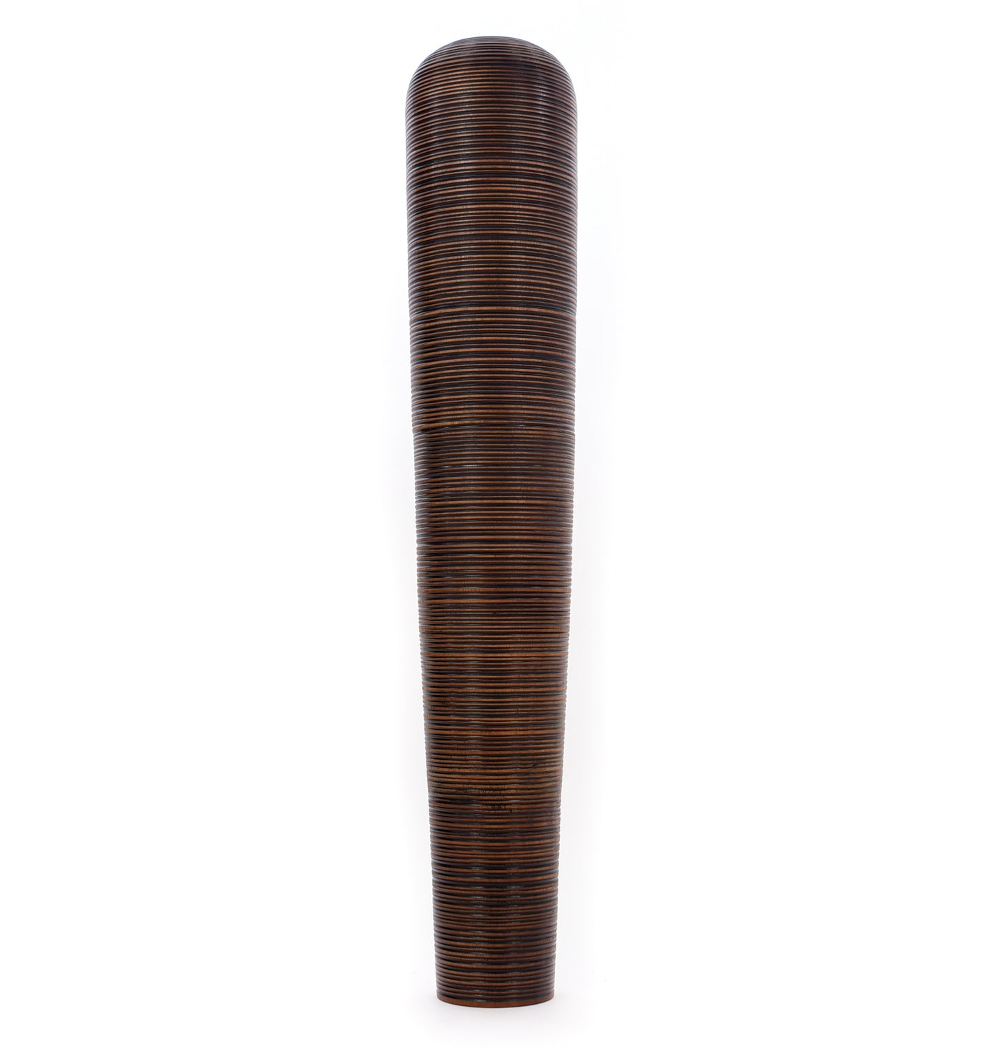 Grande vase de sol en bois de manguier – Pièce décorative artisanale de Thaïlande