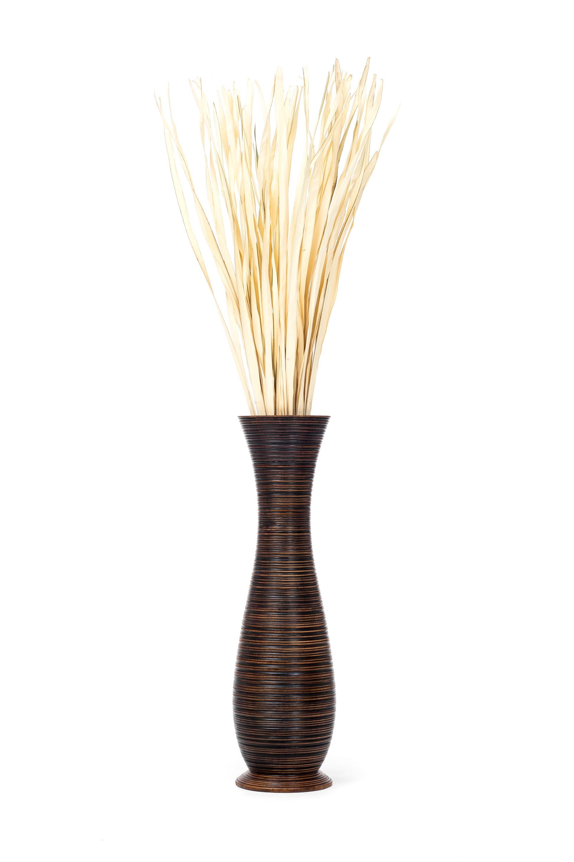 Large Mango Wood Floor Vase – Handcrafted Decorative Highlight from Thailand, 85 cm