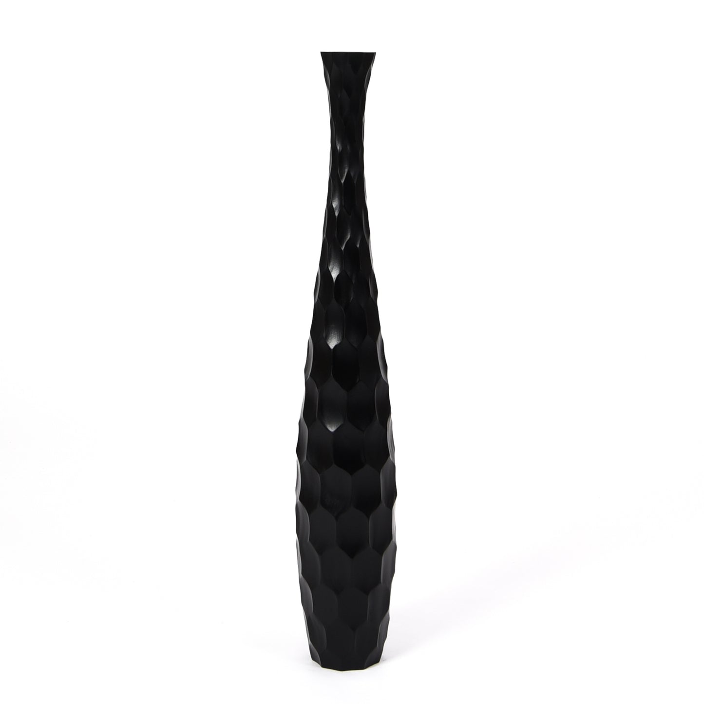 Grande vase de sol en bois de manguier – Pièce décorative artisanale de Thaïlande