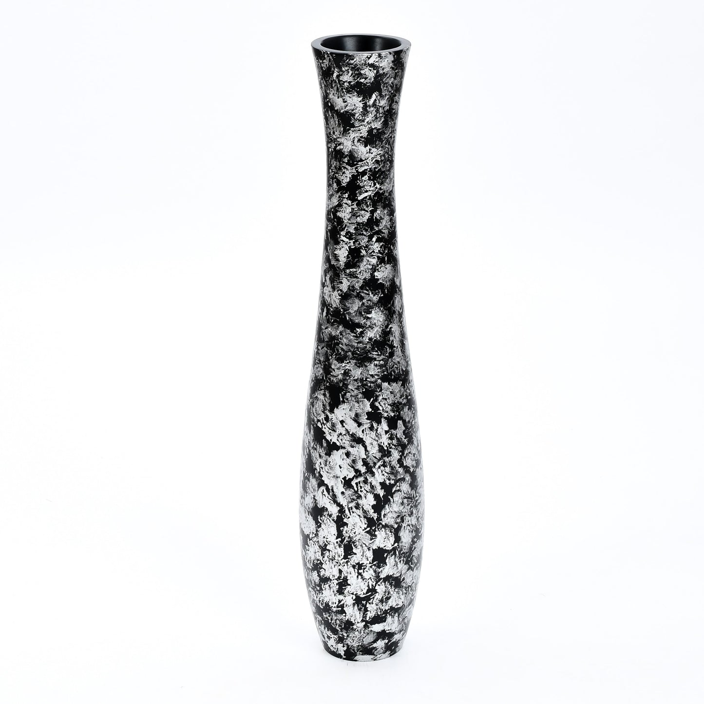 Grande vase de sol en bois de manguier – Pièce décorative artisanale de Thaïlande