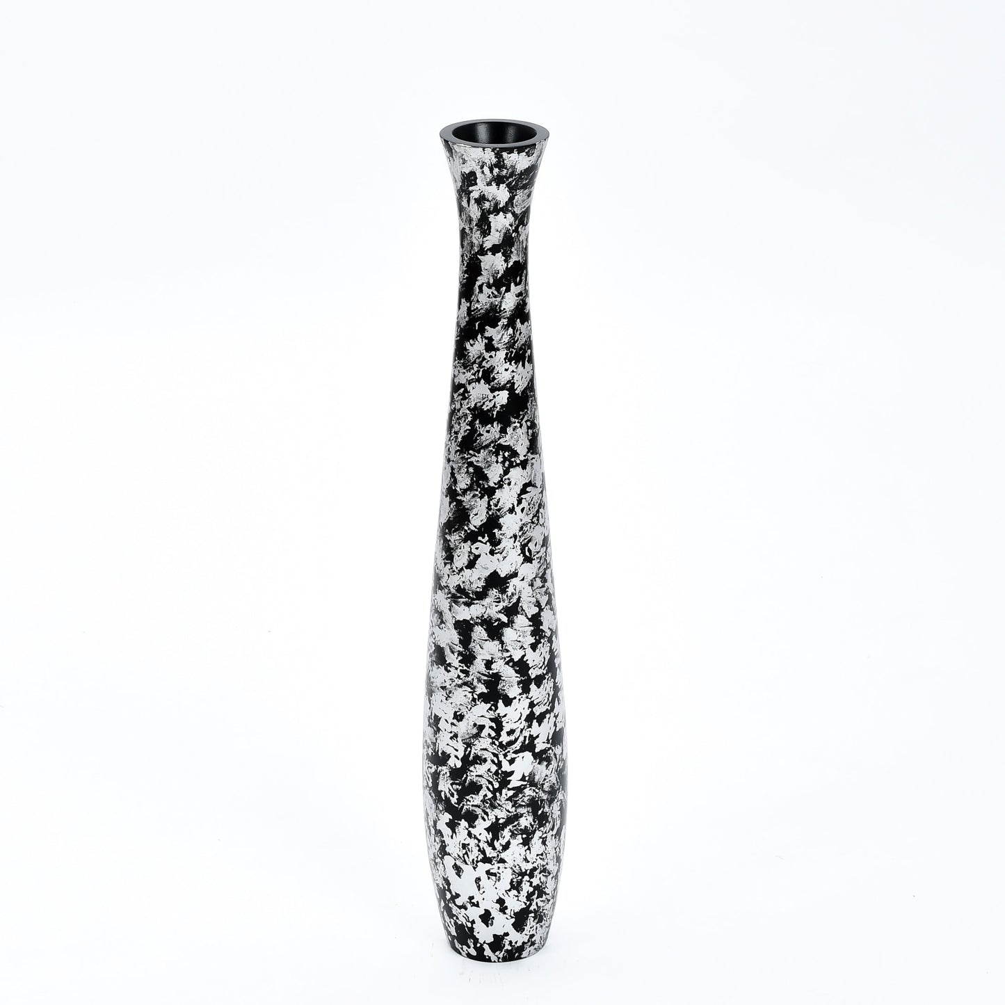 Grande vase de sol en bois de manguier – Pièce décorative artisanale de Thaïlande