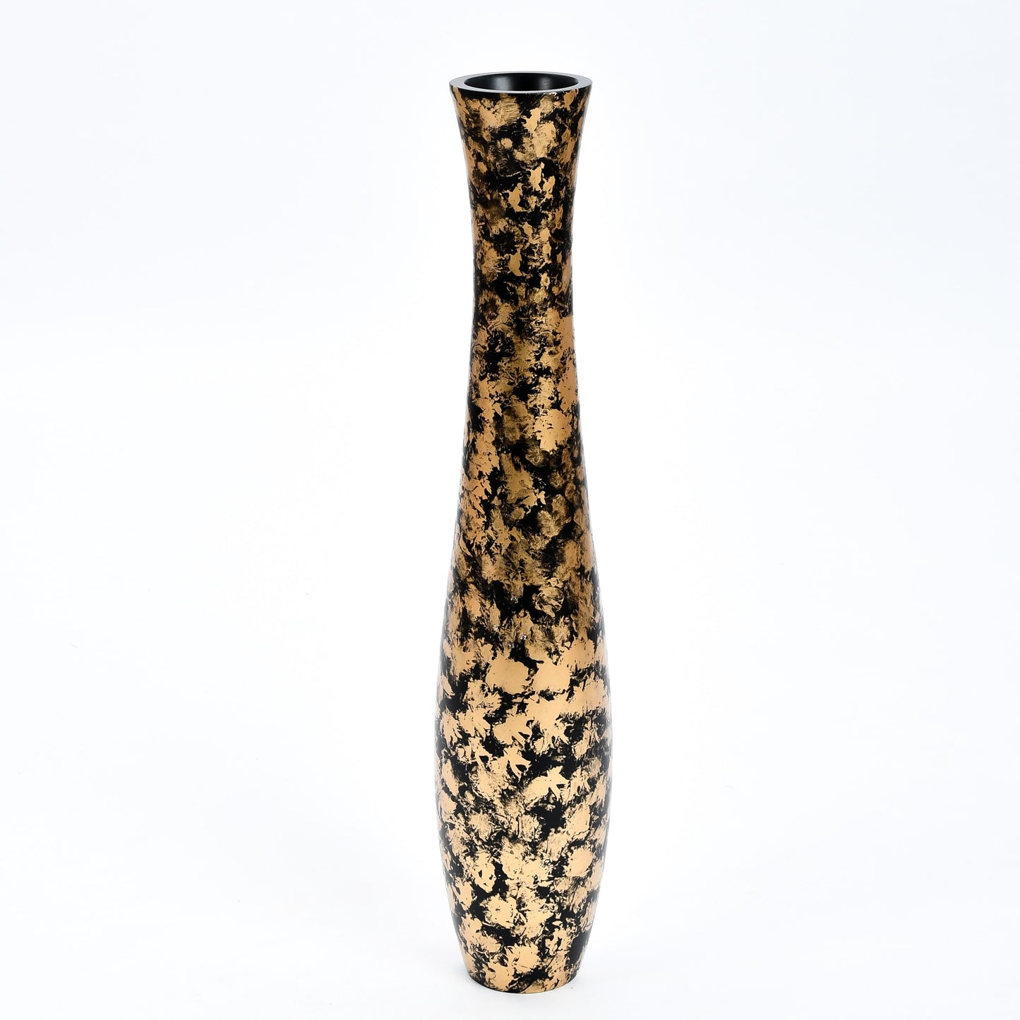 Grande vase de sol en bois de manguier – Pièce décorative artisanale de Thaïlande