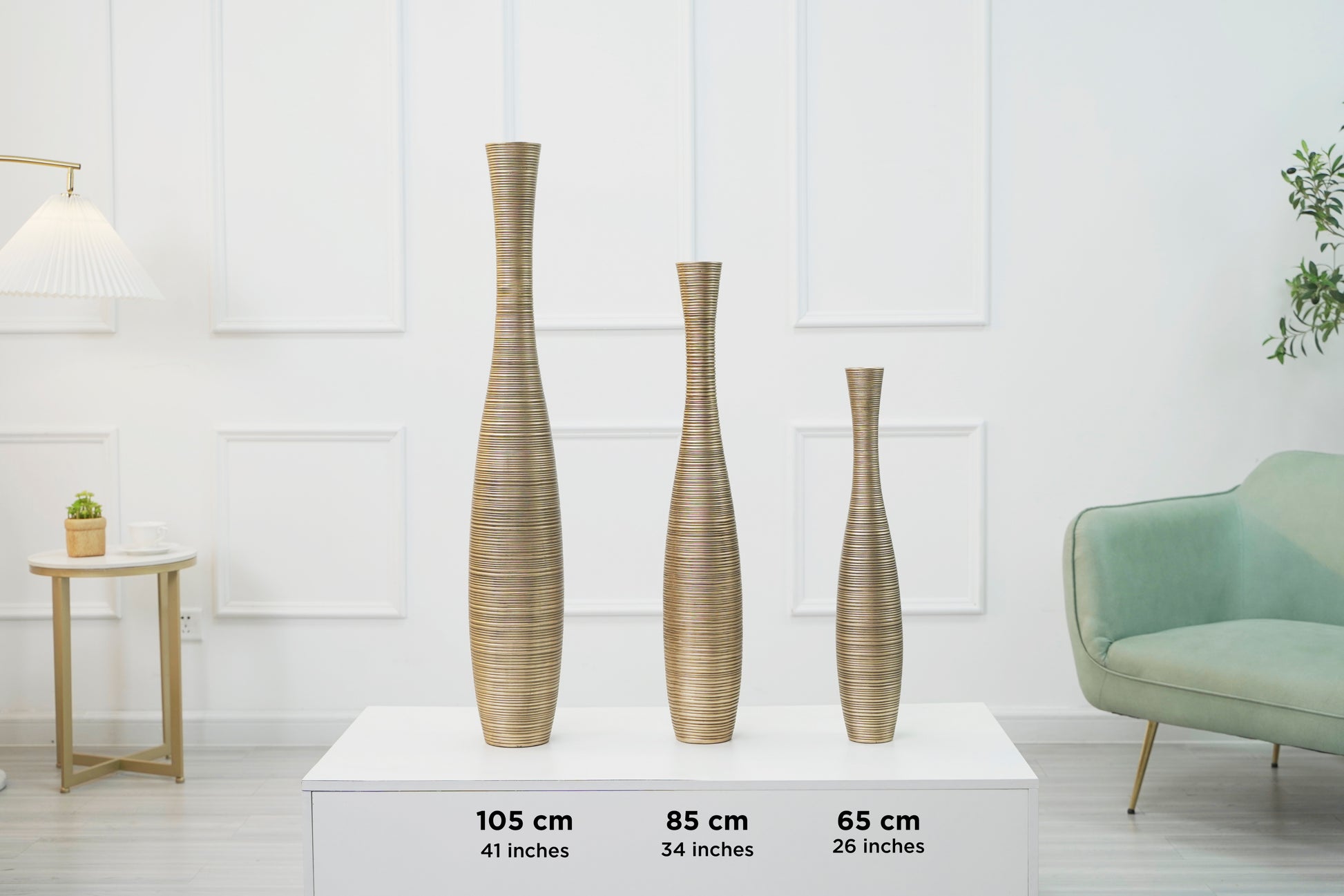 Large Resin Floor Vase – Stylish Waterproof Vase for Fresh & Dried Flowers, 85 cm