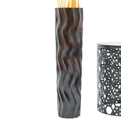 Large Mango Wood Floor Vase – Handcrafted Decorative Highlight from Thailand, 65 cm