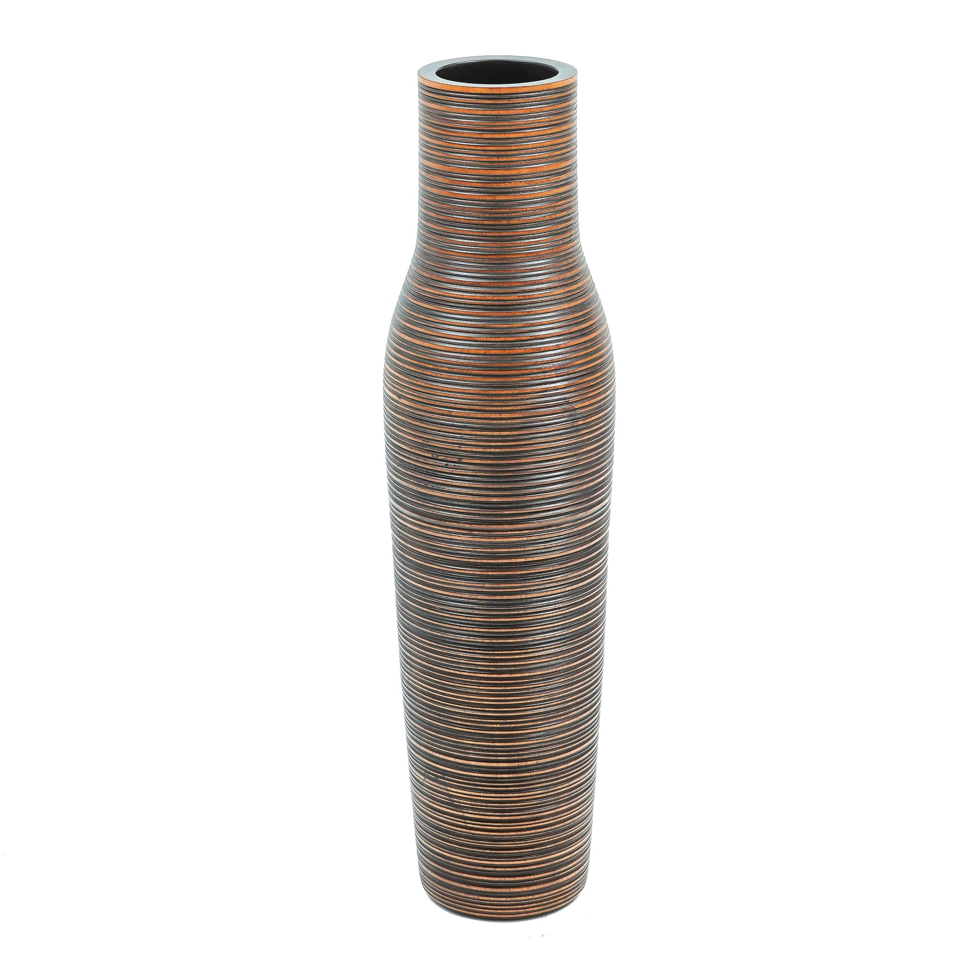 Large Mango Wood Floor Vase – Handcrafted Decorative Highlight from Thailand, 65 cm