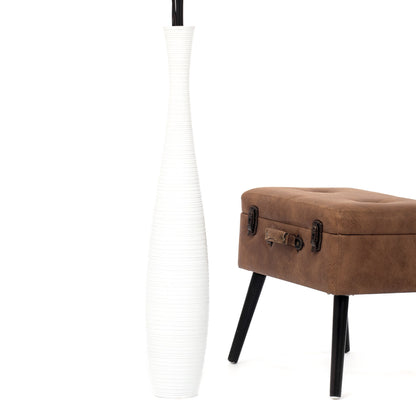 Large Mango Wood Floor Vase – Handcrafted Decorative Highlight from Thailand, 85 cm