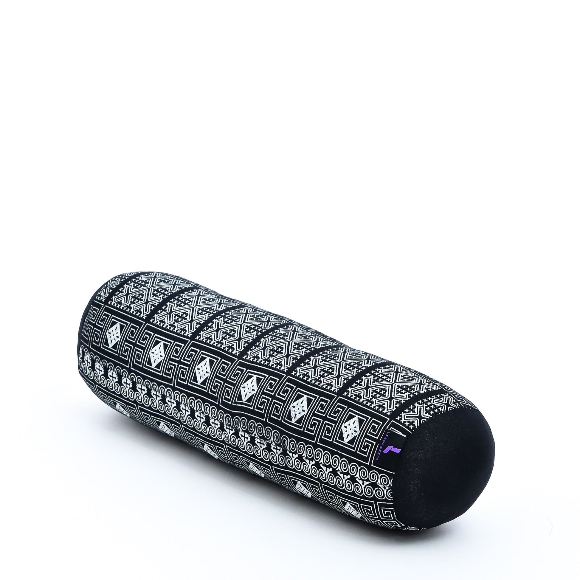 Yoga Roll Cushion – Compact Kapok Bolster & Meditation Pillow with Cotton Cover, Cbt4 - Black