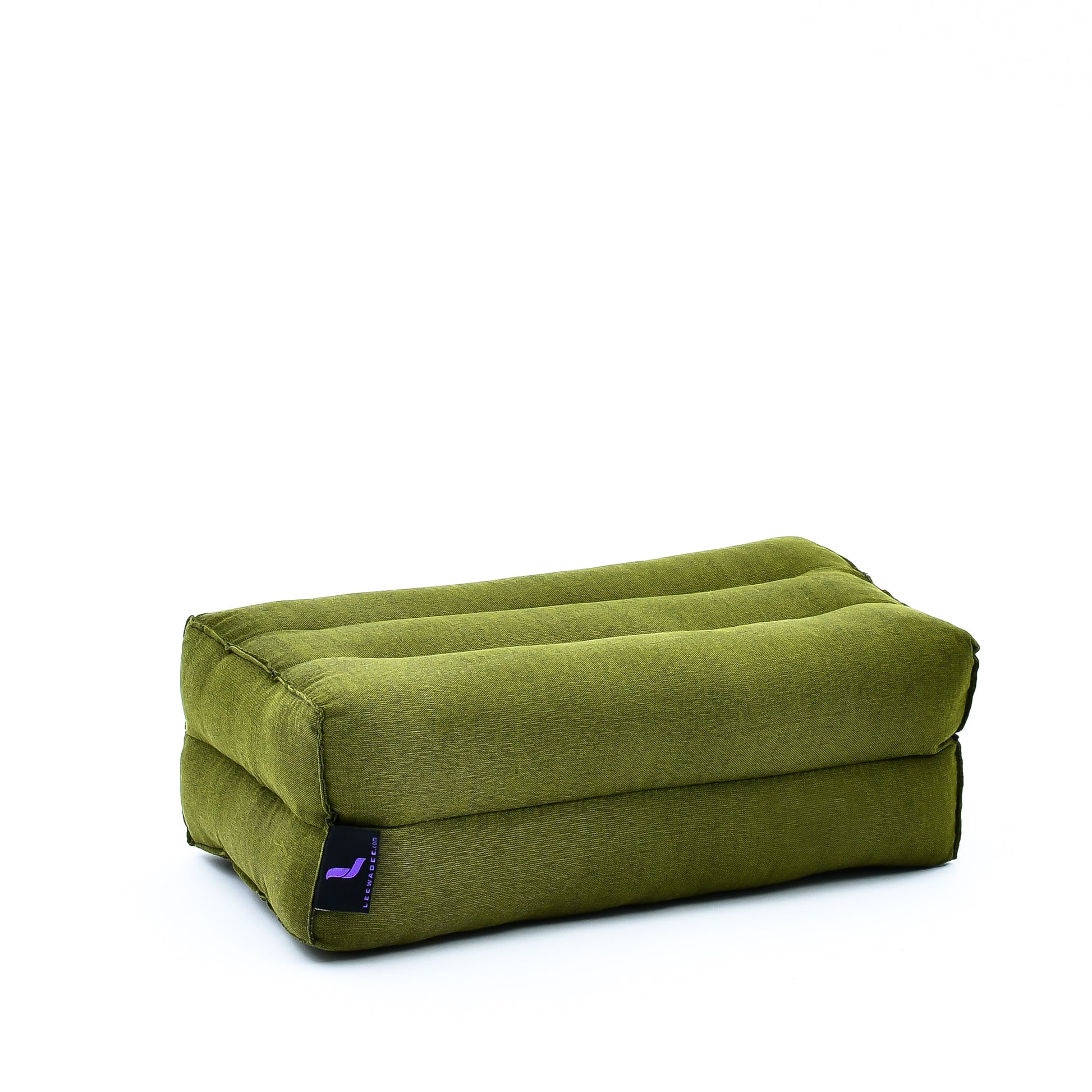 Kapok Yoga Block Cushion – Firm Meditation & Yoga Cushion with Cotton Cover, Cl23 - Green