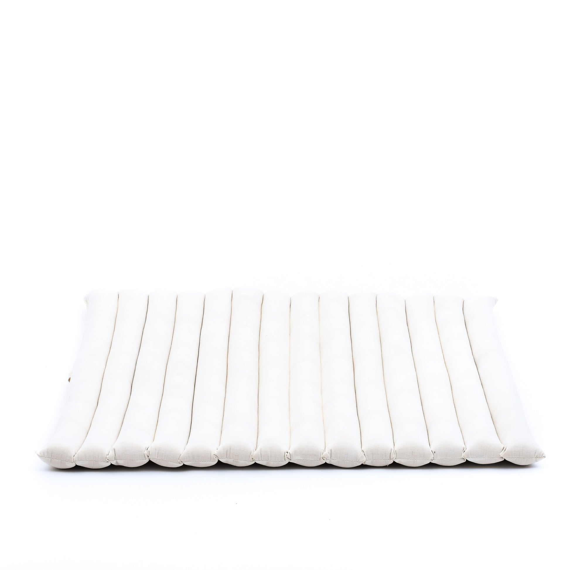 Large Kapok Zabuton Meditation Cushion – Rectangular Floor Mat with Cotton Cover, Cl01 - Ecru