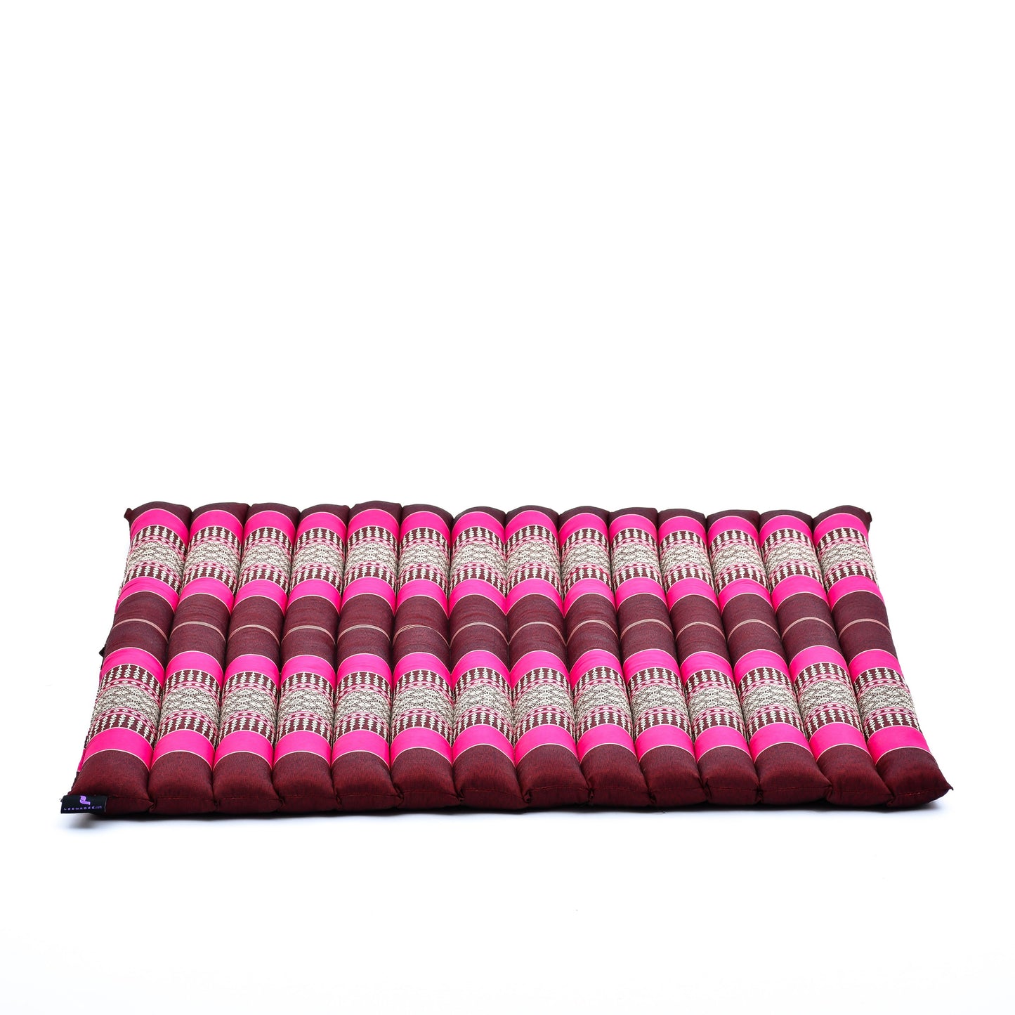 Large Kapok Zabuton Meditation Cushion – Rectangular Floor Mat with Cotton Cover, Sf29 - Auburn, Pink