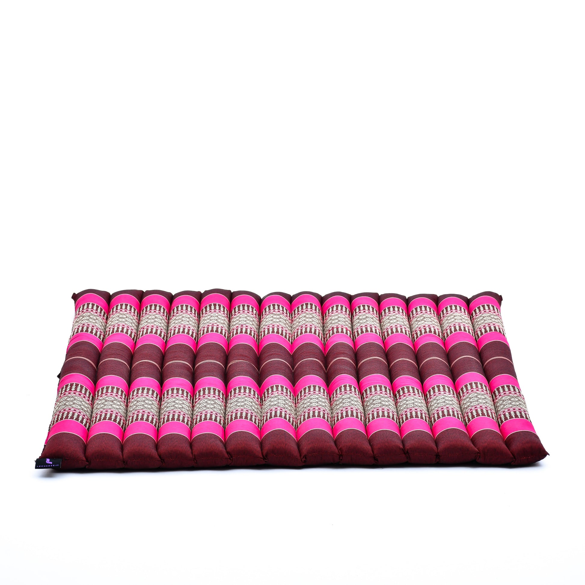 Large Kapok Zabuton Meditation Cushion – Rectangular Floor Mat with Cotton Cover, Sf29 - Auburn, Pink