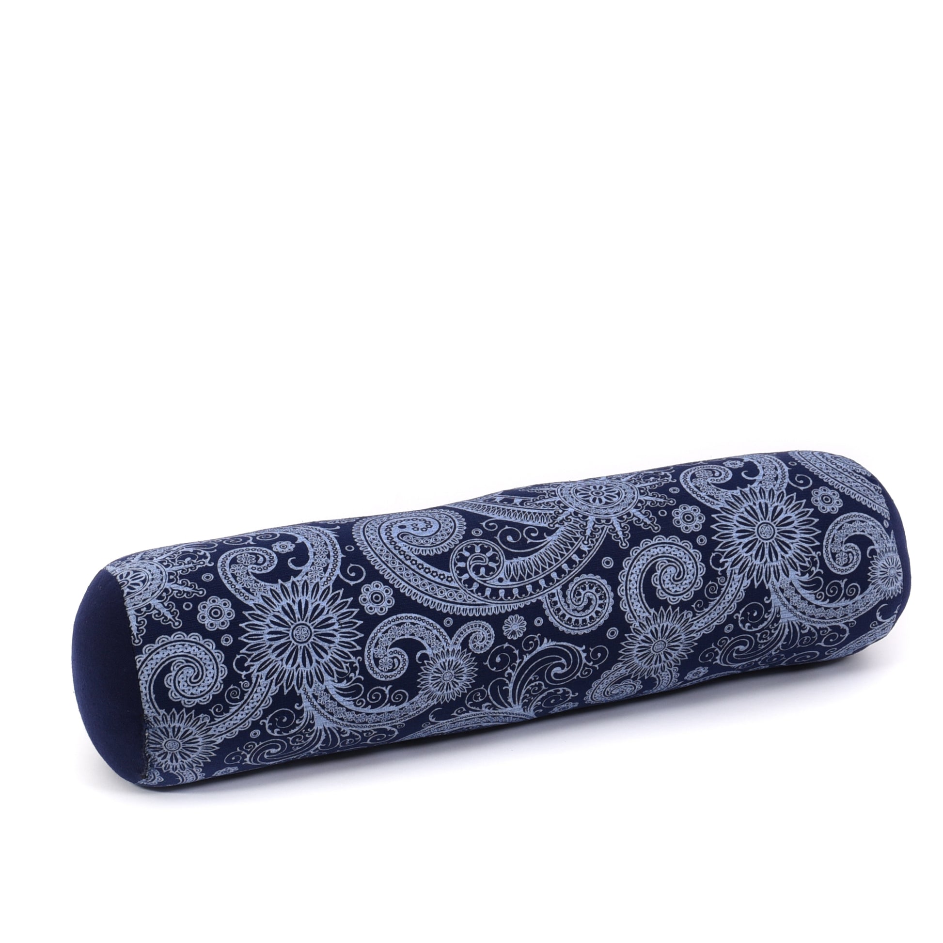 Yoga Roll Cushion – Compact Kapok Bolster & Meditation Pillow with Cotton Cover, Cbt1 - Blue
