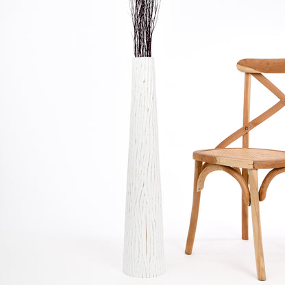 Large Mango Wood Floor Vase – Handcrafted Decorative Highlight from Thailand, 85 cm